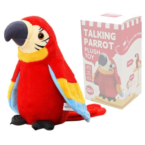 Cuddly talking parrot plush - cuddly,