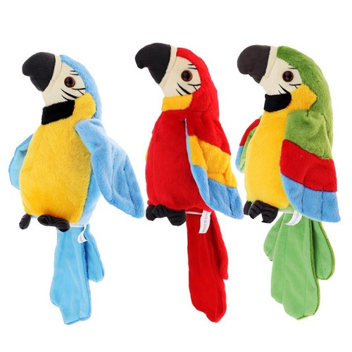 Plush talking parrot repeat - talking,
