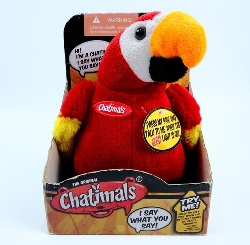 Chatimals talking parrot - parrot, plush